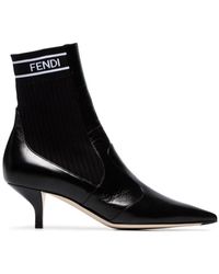 fendi black cowboy boots