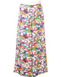 Sacai Broek Met Wijde Pijpen - Wit