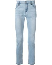 blue stitch jeans