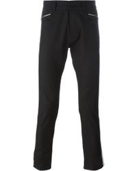 black jeans with side stripe mens