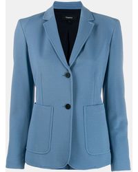 Theory Blazer ajusté classique - Bleu