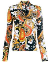 Richard Quinn Paisley Print Sweater - Black