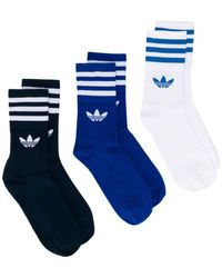 adidas Calzini con logo a contrasto - Blu