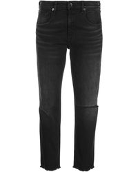 Rag & Bone Ausgefranste Jeans - Schwarz