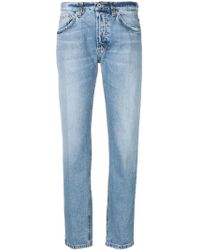 Dondup Jean fuselé à effet usé - Bleu