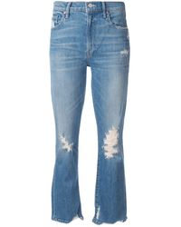 Mother Cropped-Jeans - Blau