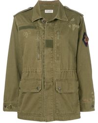 Saint Laurent Jacke im Military-Look - Grün