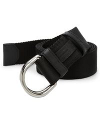 Prada Wool \u0026amp; Saffiano Belt in Black for Men | Lyst  