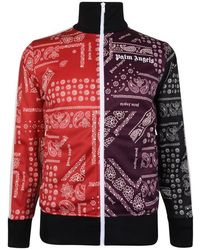 palm angels black bandana track jacket