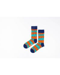 Happy Socks Rock n Roll Stripes - Bleu
