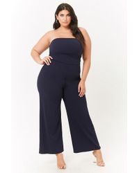 Forever 21 Trägerloser Jumpsuit - Blau