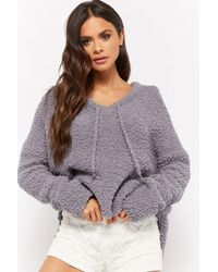 fuzzy knit chenille hoodie