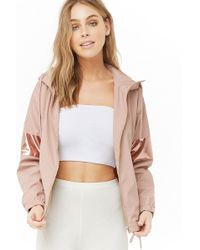Forever 21 Veste à capuche en similicuir - Rose