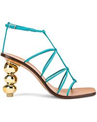 Cult Gaia - Aqua Blue Pietra 90 Strappy Leather Sandals - Lyst
