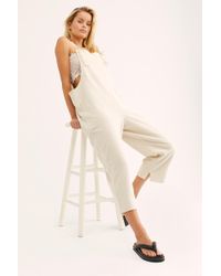 Free People Lucy Overalls By Fp Beach - Natural