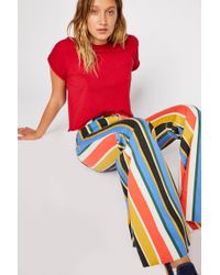 Free People Just Float On Printed Flare Jeans By We The Free - Multicolour