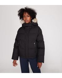 Calvin Klein Doudoune courte droite capuche - Noir