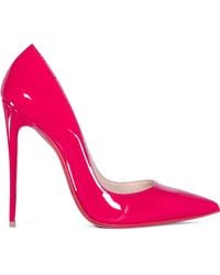 Lyst - Christian Louboutin So Kate 120 Patentleather Pumps in Purple