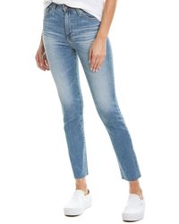 AG Jeans Sophia 16 Years Indigo Deluge High-rise Slim Straight Ankle Cut - Blue