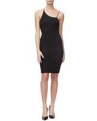 GOOD AMERICAN Ribbed Stretch-knit Midi Dress in Black - Lyst