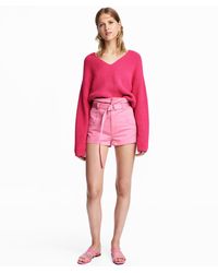 pink h&m shorts