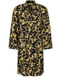 mens versace silk robe
