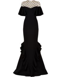 rachel gilbert black gown