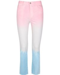 PAIGE Hoxton Ombré Slim-leg Jeans - Pink