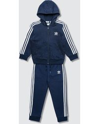 adidas Originals Trefoil Full Zip Hoody in Blue for Men Lyst DN6013 Hoodies von adidas Originals