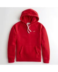 Lyst - Hollister Guys Colorblock Logo Hoodie From Hollister in Red for ...