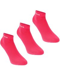 adidas Three Pack Ankle Socks - Pink