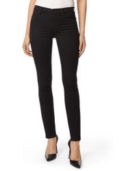 J Brand 23110 Maria High-rise Super Skinny In Seriously Black