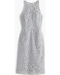 Lyst J Crew Pamela Dress In Leavers Lace Gray J Crew Pamela Dress In Leavers Lace Lyst