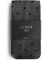 J.Crew Polka Dot Opaque Tights - Black