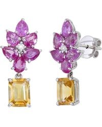 Lyst Lulu And Shay Fine Jewelry Blossom Diamond Stud In Metallic Aara Designer Jewelry Cosmos Flower Blossom Earrings Lyst