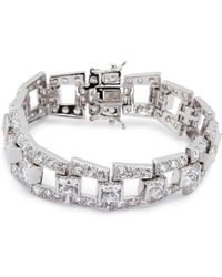 Lyst Cz By Kenneth Jay Lane Vintage Gatelink Cubic Zirconia Cz By Kenneth Jay Lane Deco Step Bridge Cubic Zirconia Bracelet Lyst