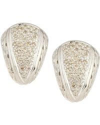Lyst John Hardy Naga Shrimp Earrings In Metallic John Hardy Silver Small Diamond Pave Shrimp Earrings Lyst
