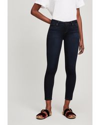 PAIGE Verdugo Ankle Mid Rise Super Skinny Jeans - Blue