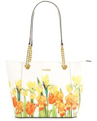 calvin klein floral tote