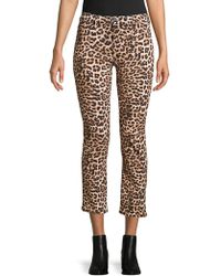 Hudson Jeans Nico Leopard-print Cropped Jeans - Multicolour