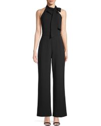 Vince Camuto Bow Halterneck Jumpsuit - Black