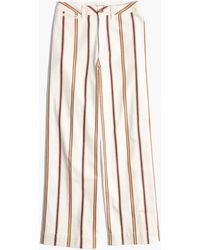 madewell striped wide leg pants