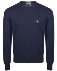 Vivienne Westwood Oversized Destroyed Cotton Sweater in Blue for Men - Lyst