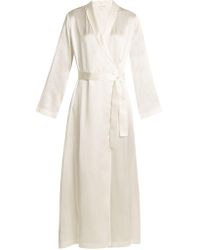 La Perla Silk Satin Robe - White