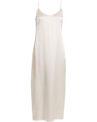 La Perla Scoop Neck Silk Satin Slip - White