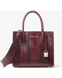 michael kors red snakeskin bag