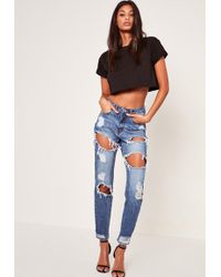 blue riot high rise ripped jeans