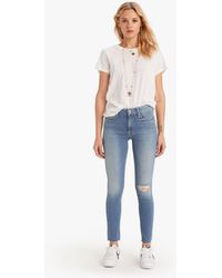 Mother Looker Ankle Fray - Blue