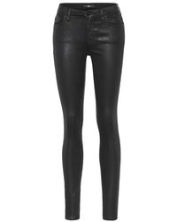 7 For All Mankind Jeans The Skinny coated - Nero