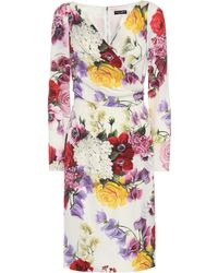 Dolce & Gabbana Kleid aus einem Seidengemisch - Mehrfarbig
